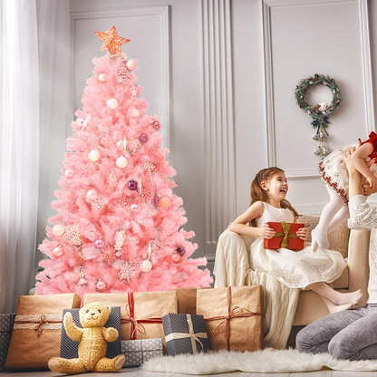 Goflame Unlit Artificial Christmas Tree, 100% New PVC Material, Xmas Tree for Indoor and Outdoor Decoration - GoflameUS