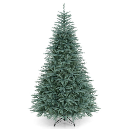 GOFLAME 6FT/7FT/8FT Artificial Christmas Tree Hinged Unlit Xmas Tree Blue-Green