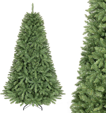 GOFLAME Artificial Christmas Tree with Folding Metal Stand Green