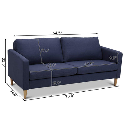 Goflame Modern Upholstered Accent Sofa, Fabric Futon Sofa Bed