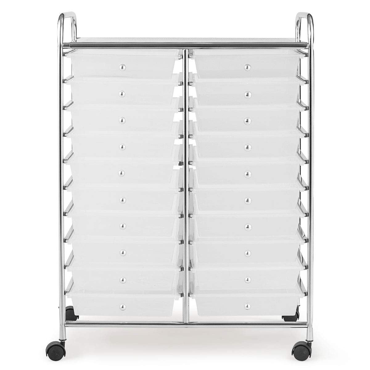Goflame Storage Drawer Carts, 20-Drawer Organizer, Utility Cart on Wheels