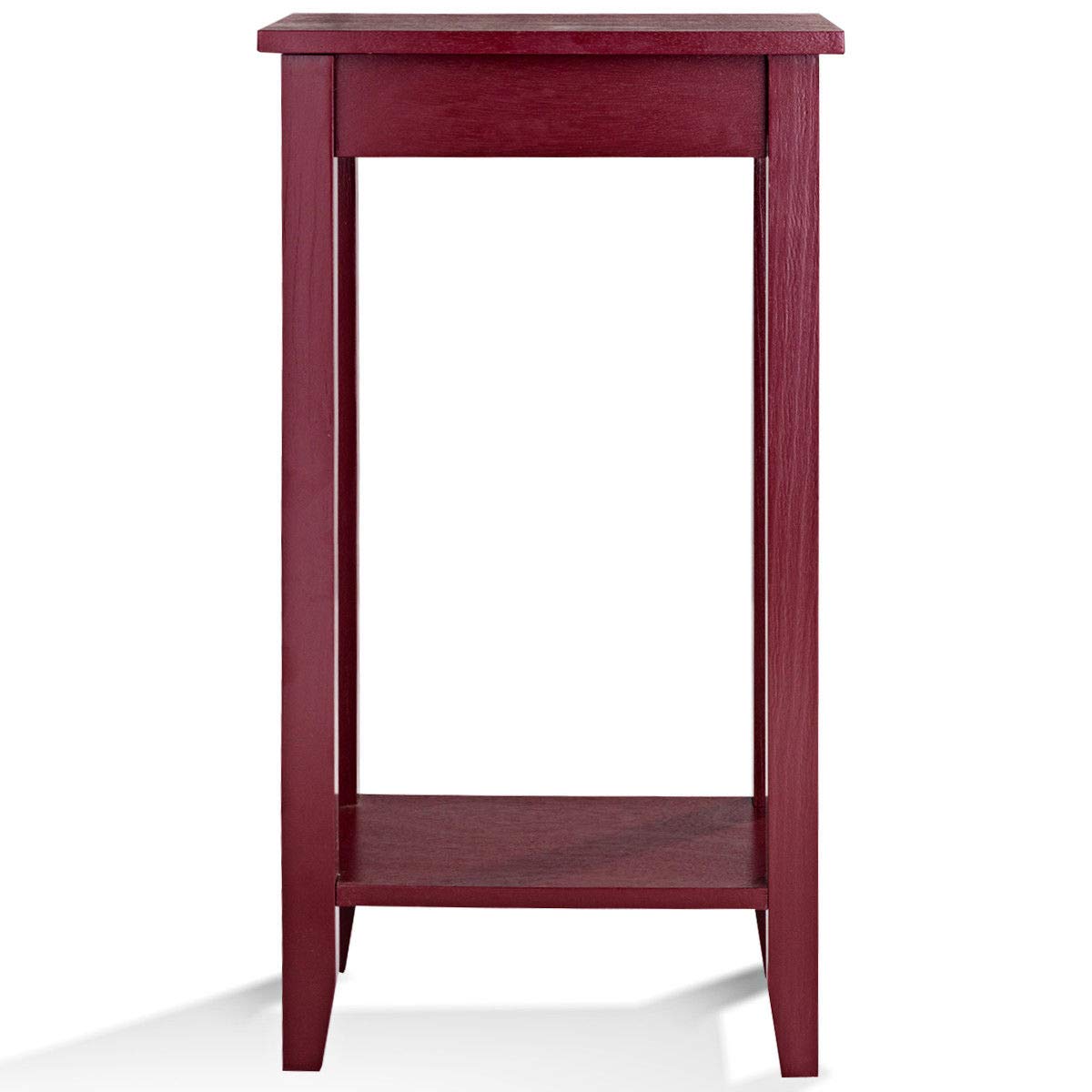 Goflame Narrow Telephone Table with Shelf and Legs for Small Spaces, Espresso
