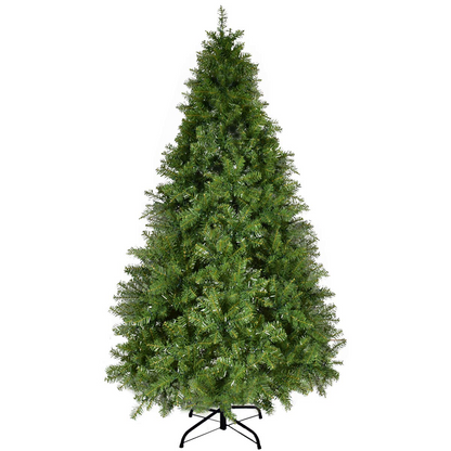 Goflame Pre-Lit Christmas Tree Artificial PVC Spruce Hinged with 560 LED Lights and Solid Metal Legs - GoflameUS
