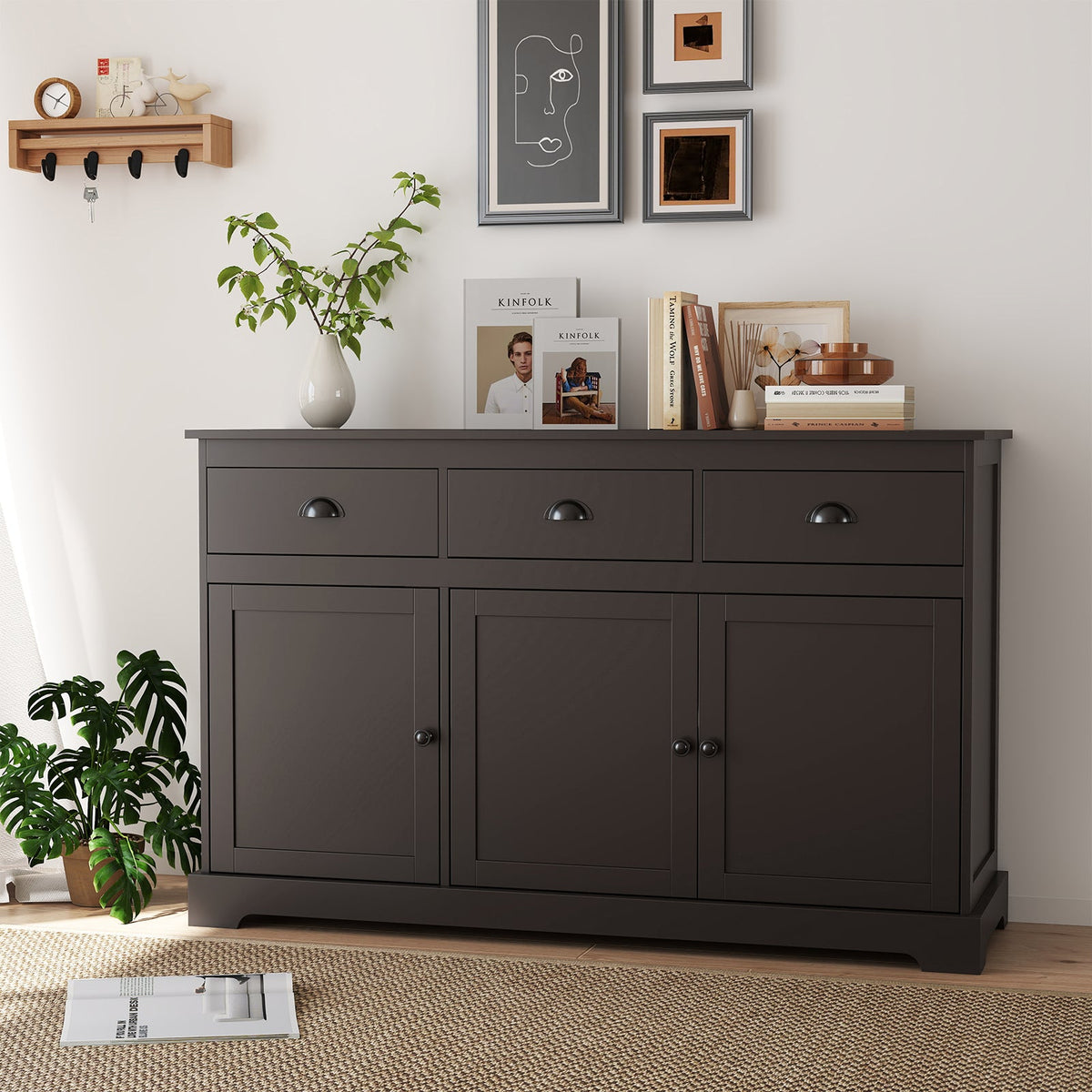 Goflame Sideboard Buffet Server Storage Cabinet Console Table