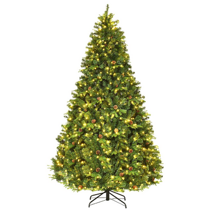 Pre-Lit Artificial Christmas Tree Premium Spruce Hinged Tree with 540 LED Lights