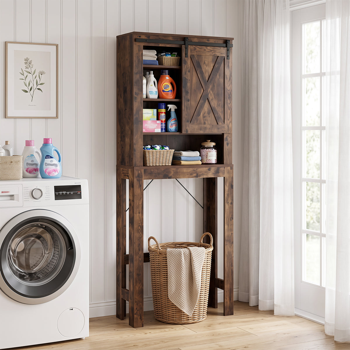 Bathroom Medicine Cabinet with Mirror, Wall Mounted Hanging Storage Organizer with Adjustable Shelf