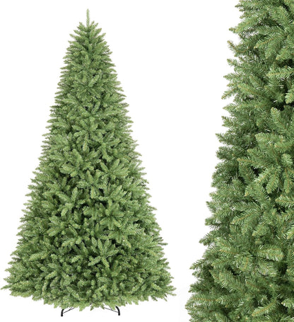 GOFLAME Artificial Christmas Tree with Folding Metal Stand Green