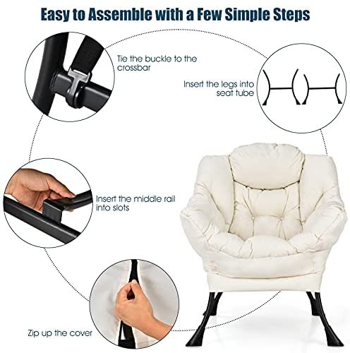 Modern Lazy Chair, Accent Contemporary Lounge Chair - Goflame