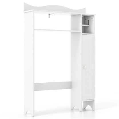 Goflame Over-The-Toilet Storage Cabinet, Bathroom Freestanding Space Saver with 1-Door Side Storage Cabinet & Paper Holder