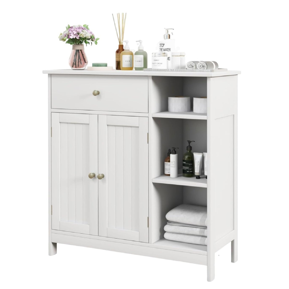 GOFLAME 29.5" x 12" x 31.5" Bathroom Cabinet with 1 Drawer