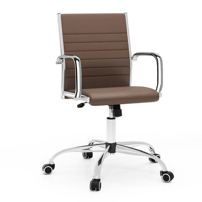 Goflame Leather Office Chair,Ergonomic Computer Desk Chair