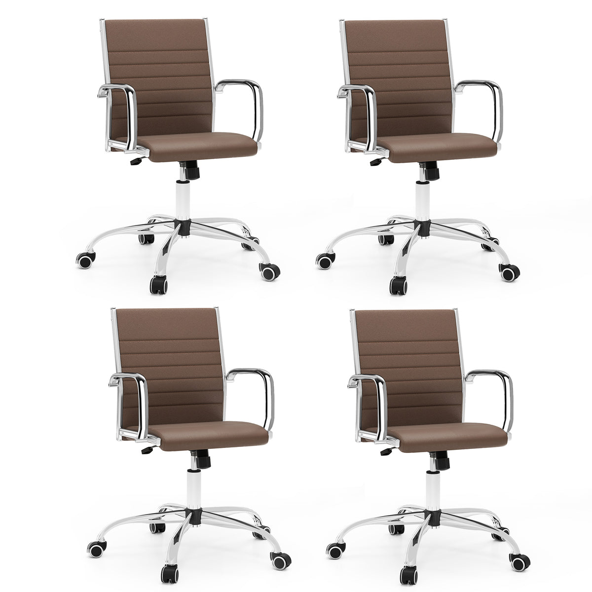 Goflame Leather Office Chair,Ergonomic Computer Desk Chair