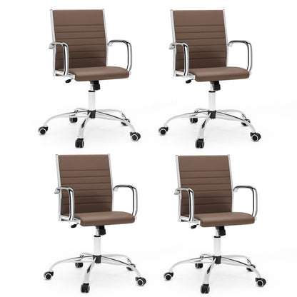Goflame Leather Office Chair,Ergonomic Computer Desk Chair