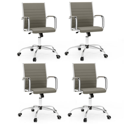 Goflame Leather Office Chair,Ergonomic Computer Desk Chair