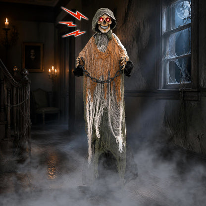 5.7 ft/175 cm Outdoor Life-Size Halloween Decoration with Chain
