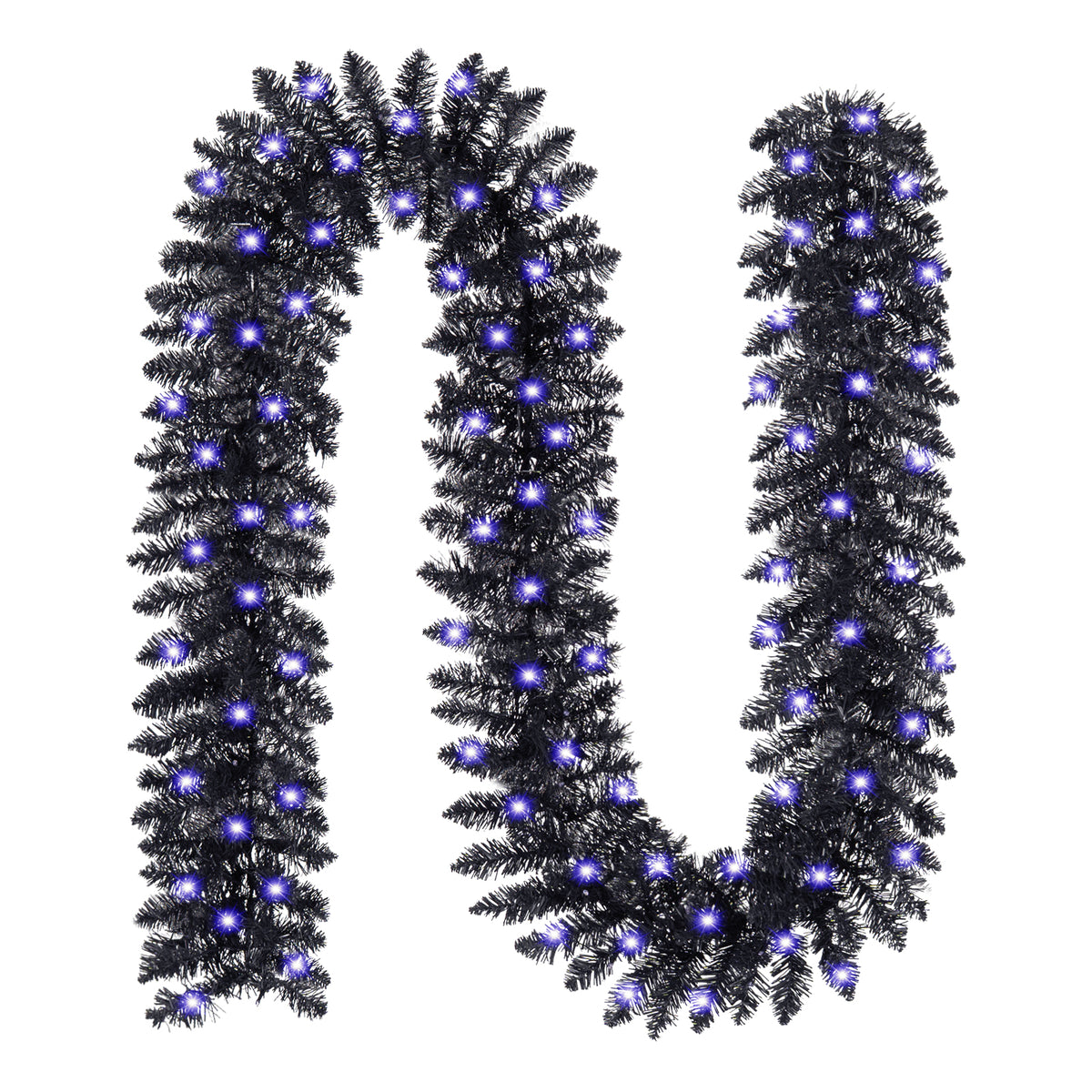 24 Inch/60 CM Wreath & 9 FT/255 CM Garland Set, Pre-Lit & Battery Operated