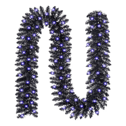 24 Inch/60 CM Wreath & 9 FT/255 CM Garland Set, Pre-Lit & Battery Operated