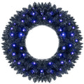 24 Inch/60 CM Wreath & 9 FT/255 CM Garland Set, Pre-Lit & Battery Operated