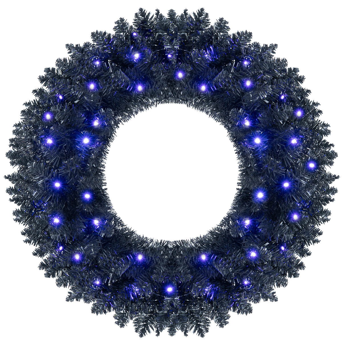 24 Inch/60 CM Wreath & 9 FT/255 CM Garland Set, Pre-Lit & Battery Operated