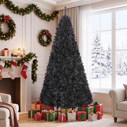 7/6 ft Decoration Tree for Christmas Halloween, Pre-Lit, Black