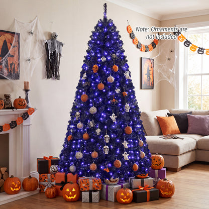7/6 ft Decoration Tree for Christmas Halloween, Pre-Lit, Black