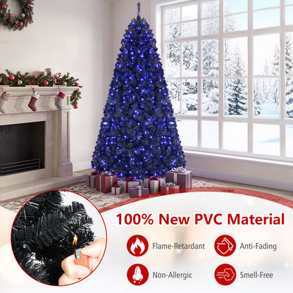 7/6 ft Decoration Tree for Christmas Halloween, Pre-Lit, Black