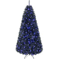7/6 ft Decoration Tree for Christmas Halloween, Pre-Lit, Black