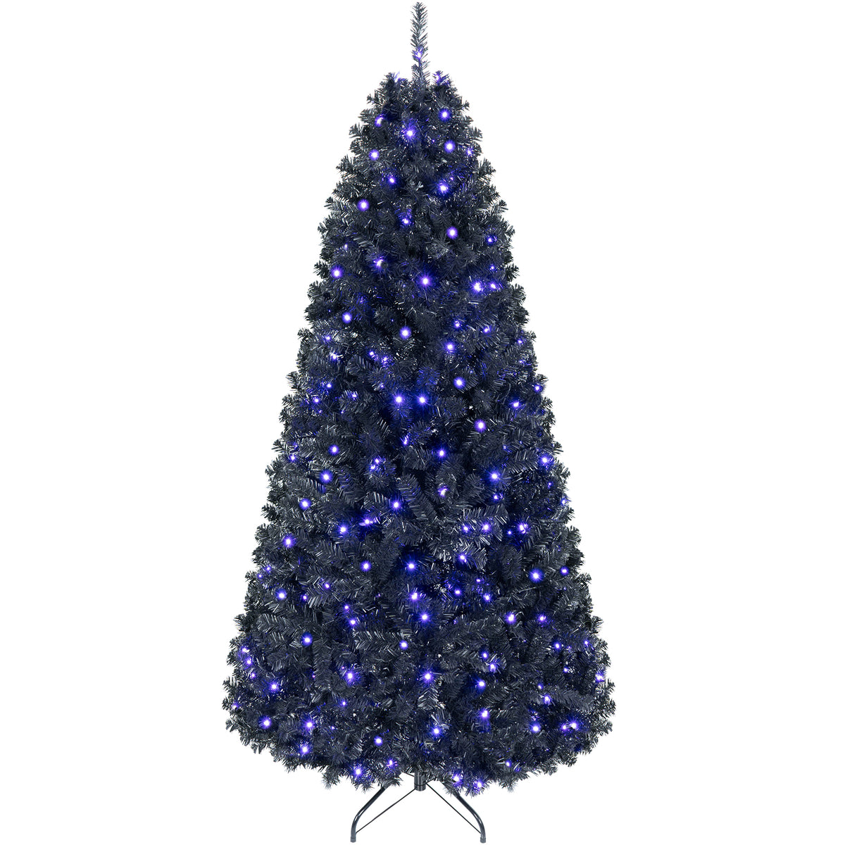 7/6 ft Decoration Tree for Christmas Halloween, Pre-Lit, Black