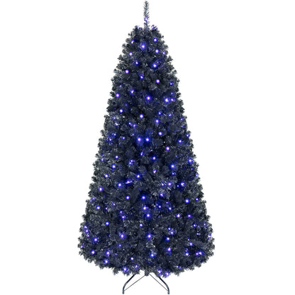 7/6 ft Decoration Tree for Christmas Halloween, Pre-Lit, Black
