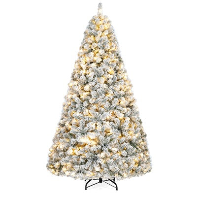 GOFLAME Artificial Christmas Tree Snow Flocked