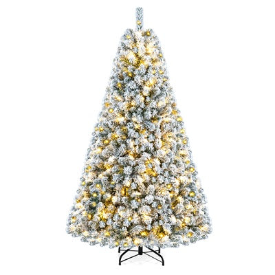 GOFLAME Artificial Christmas Tree Snow Flocked