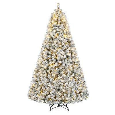 GOFLAME Artificial Christmas Tree Snow Flocked