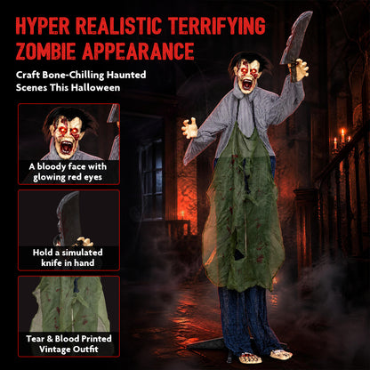 Zombie Halloween Decoration Outdoor with Glowing Eyes