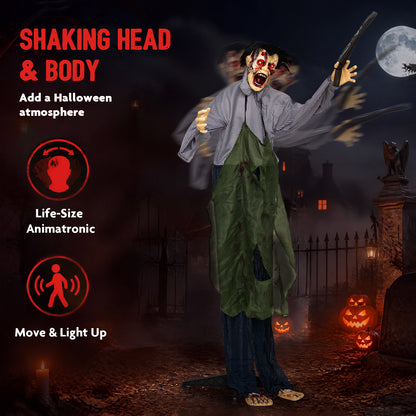 Zombie Halloween Decoration Outdoor with Glowing Eyes