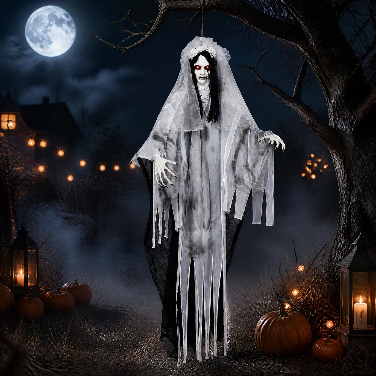 6 FT/185 CM Ghost Bride Halloween Decoration