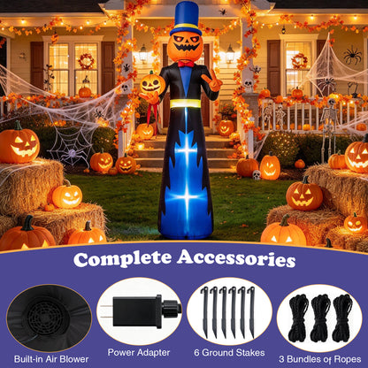 10 FT Animated Halloween Inflatable Pumpkin Gentleman Decoration