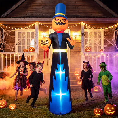 10 FT Animated Halloween Inflatable Pumpkin Gentleman Decoration