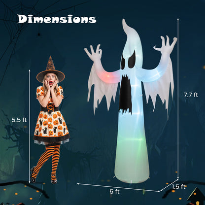 7.7 FT/235 CM Tall Halloween Inflatables Ghost Outdoor Decoration