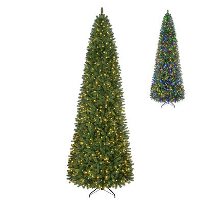GOFLAME 9ft Pre-lit Pencil Christmas Tree