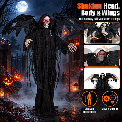 Halloween Standing Grim Reaper, Outdoor Life Size Animatronics