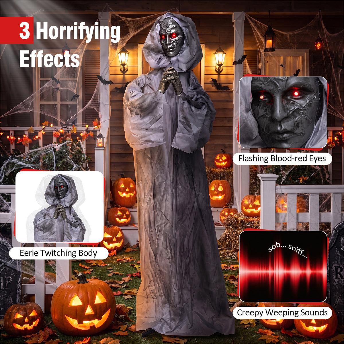 5.6 ft Halloween Weeping Woman Animatronic
