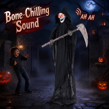 6 FT Lifelike Grim Reaper w/Scythe Decorations