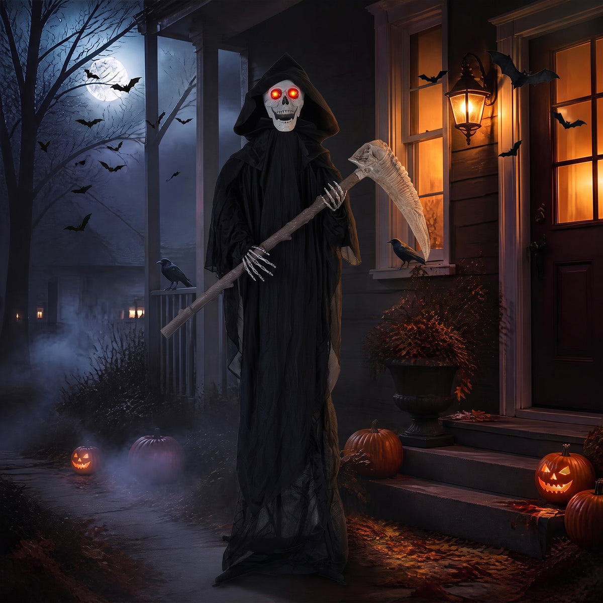 6 FT Lifelike Grim Reaper w/Scythe Decorations