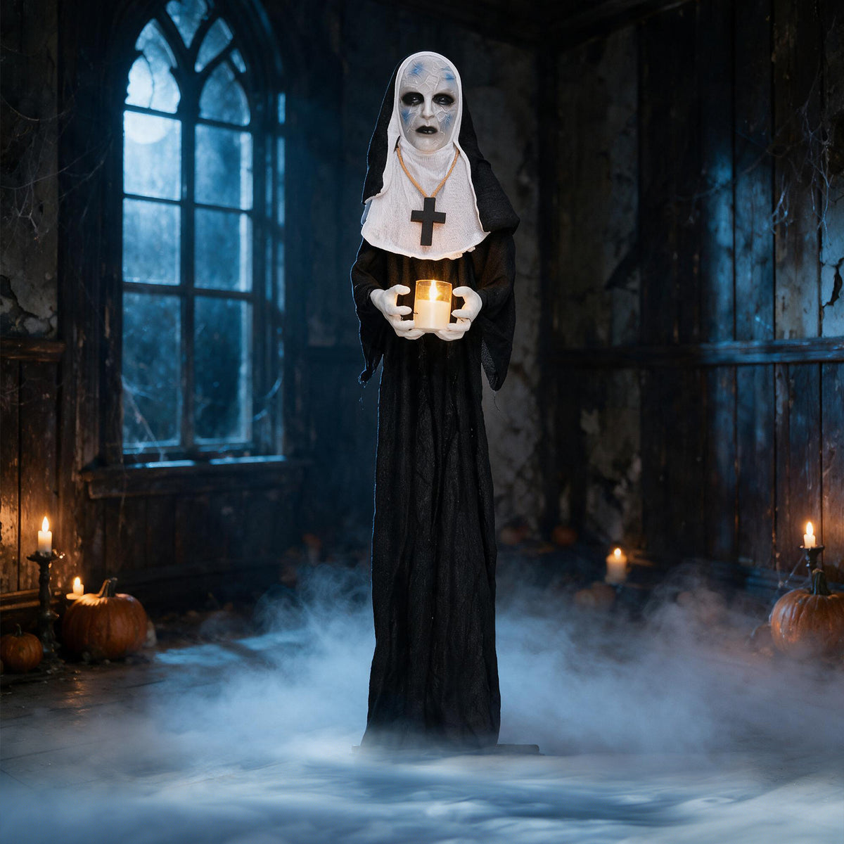 5.3 FT/160 CM Animated Nun Halloween Decoration