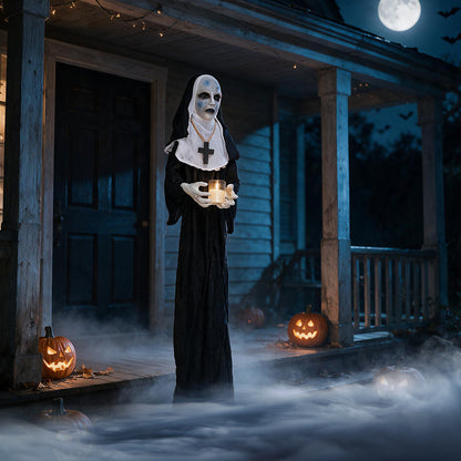 5.3 FT/160 CM Animated Nun Halloween Decoration
