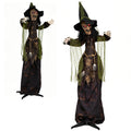 6.2 Ft. Halloween Animated Witch Decoration w/ Red Glowing Eyes