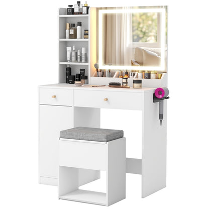 GOFLAME Makeup Vanity with Mirror and Lights