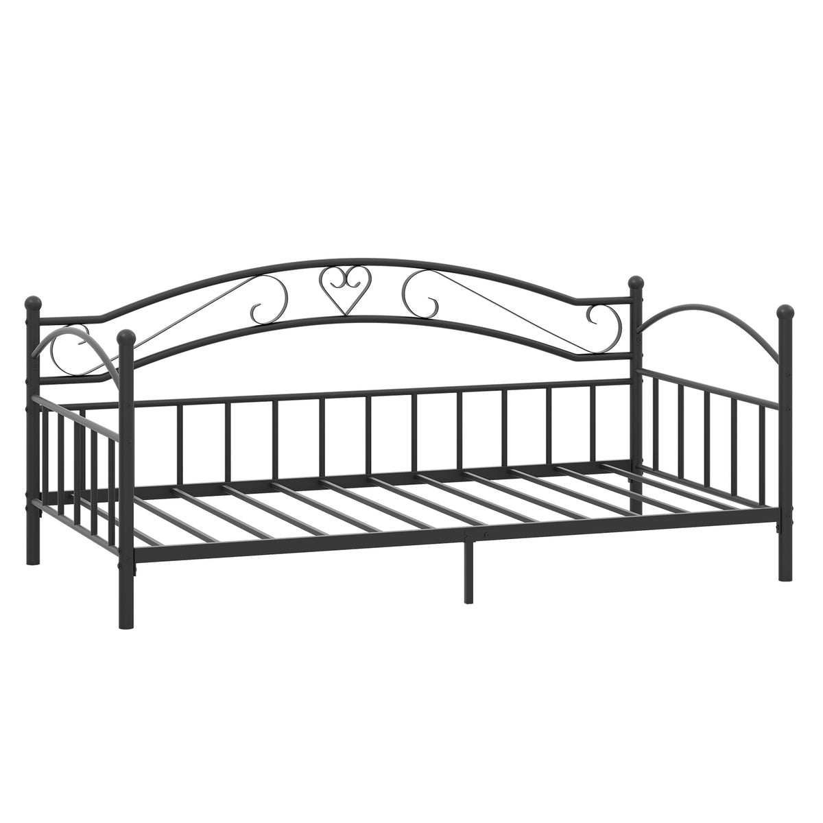 Goflame Modern Sofa Day Bed with Stylish Headboard & 12 Metal Slats Support