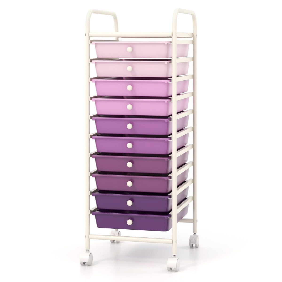 Goflame Rolling Storage Cart on Wheels with 10 Drawers