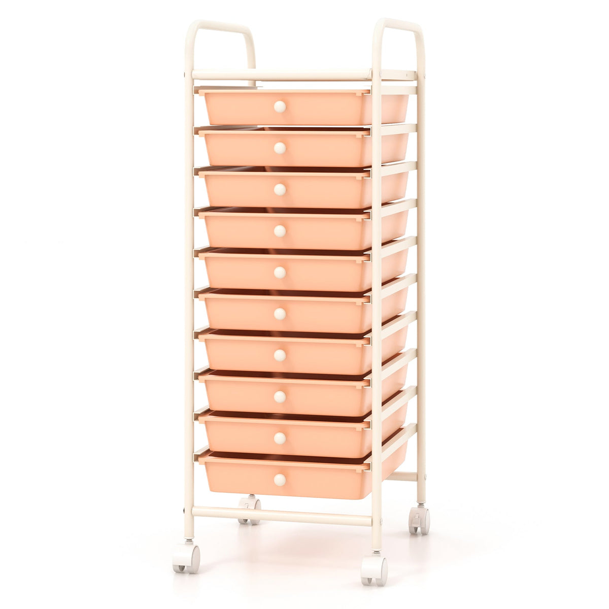 Goflame Rolling Storage Cart on Wheels with 10 Drawers